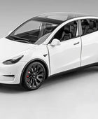 1:24 Tesla Model Y Model 3 Tesla Model S Alloy Die Cast Toy Car Model Sound and Light Model Y White - IHavePaws