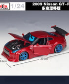 Maisto 1:24 2009 Nissan GTR Tokyo Drift Alloy Sports Car Model Diecast Metal Toy Racing Car Model High Simulation Childrens Gift