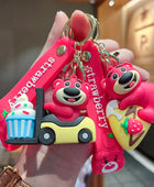 Toy Story 3 Lotso Keychain Cartoon Anime Disney Series Character Doll Pendant Creative Car Key chain Circle Children's Toy Gifts - ihavepaws.com