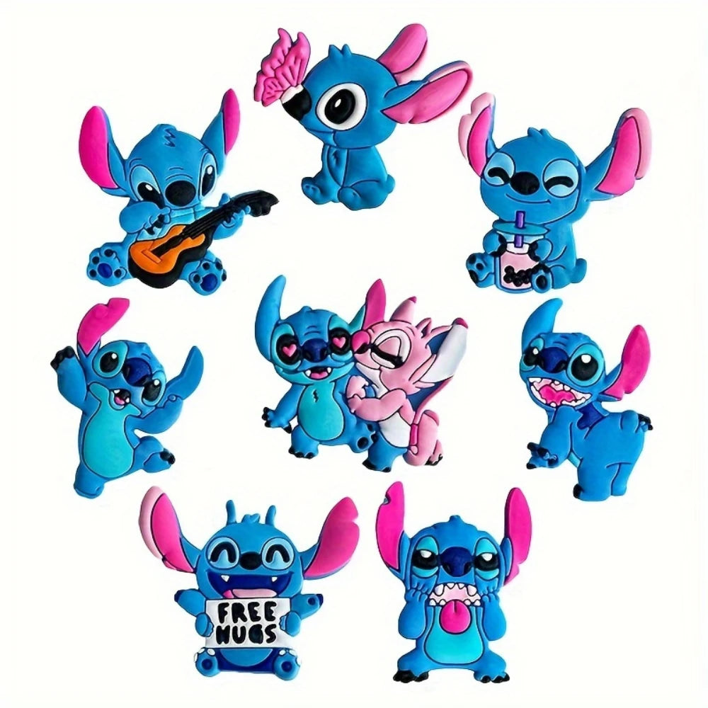 Disney Series Shoes Charms PVC Cartoon Mickey Stitch Shoe Accessories For Clogs Sandals Decoration Buckle Kids Friends Gifts 8PCS 8 - ihavepaws.com