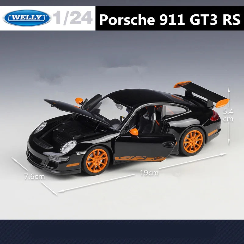 Welly 1:24 Porsche 911 GT3 RS Alloy Sports Car Model Diecast Metal Toy Track Race Car Model Simulation Collection Kids Toys Gift - IHavePaws