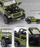 1:30 Jeep Wrangler Rubicon Alloy Car Model Diecast & Toy Metal Refit Off-road Vehicles Car Model High Simulation Childrens Gift - IHavePaws