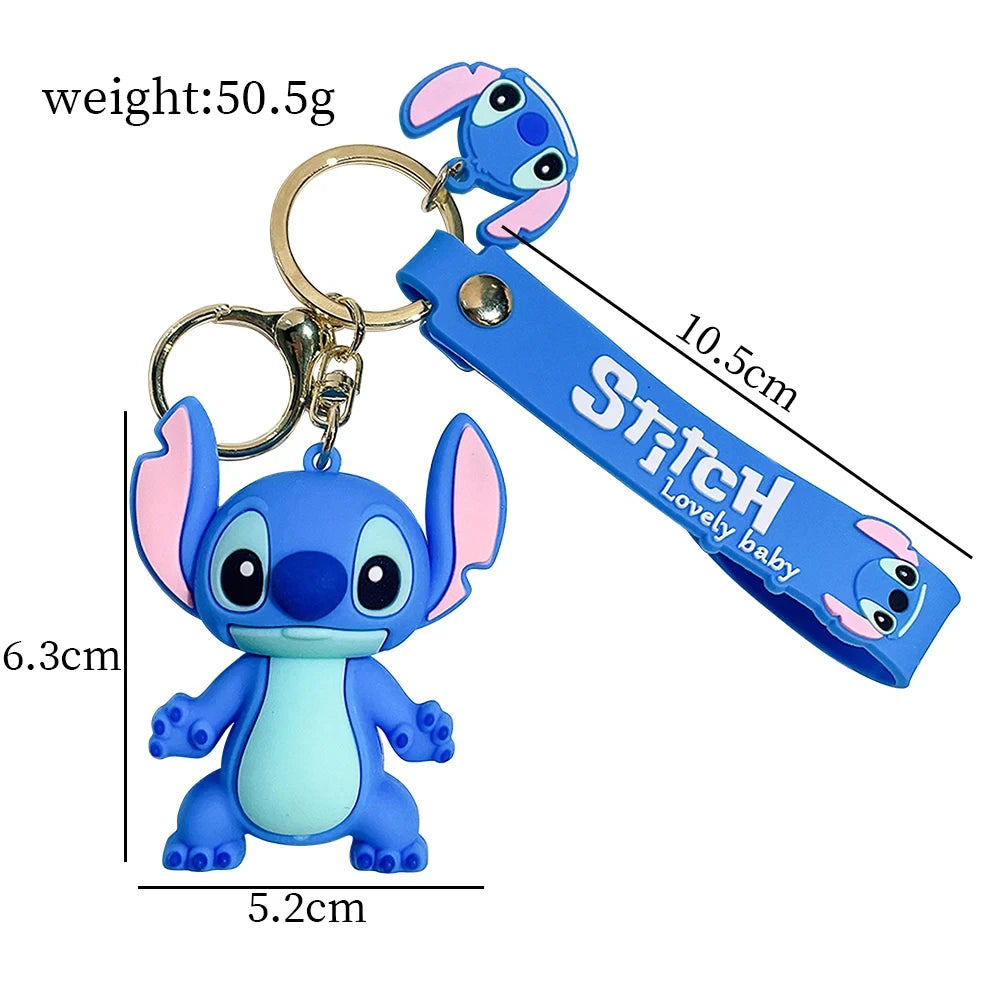 Anime Keychain Cartoon Mickey Mouse Minnie Lilo & Stitch Cute Doll Keyring Ornament Key Chain Car Pendant Kids Gift - ihavepaws.com