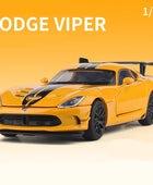 1:32 Dodge Viper ACR SRT Alloy Sports Car Model Diecasts Metal Toy Vehicles Car Model Simulation Sound and Light Childrens Gifts Yellow - IHavePaws