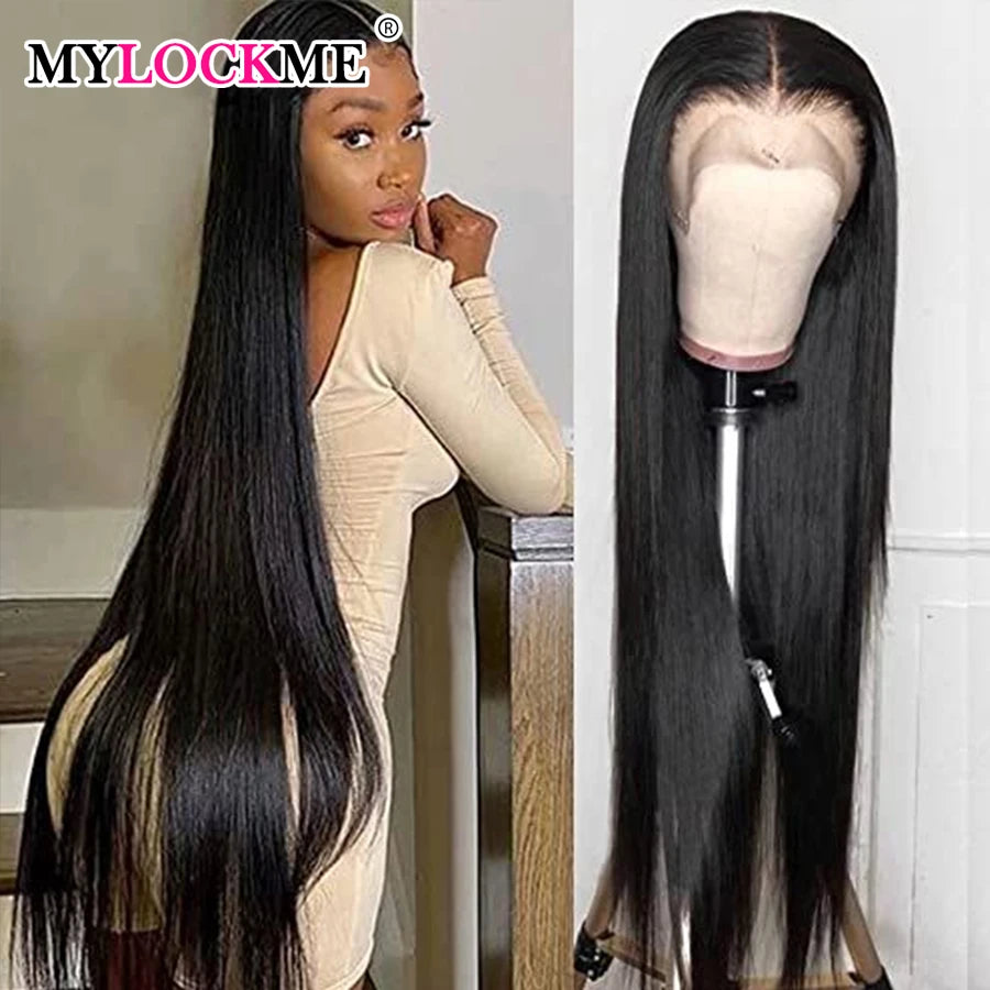 13x4 13x6 Straight Lace Front Wig 26 28 30 32Inch 6x4 5x5 Glueless Lace Wig Human Hair Brazilian Easy Go Human Hair Wigs