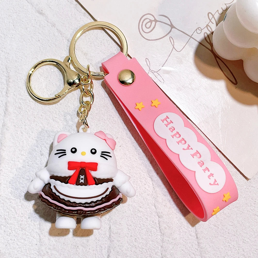 1PC Cute Sanrio Series Keychain For Men Colorful Keyring Accessories For Bag Key Purse Backpack Birthday Gifts SLO 09 - ihavepaws.com