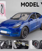 1:24 Tesla Model Y SUV Alloy Car Model Diecast Metal Toy Vehicles Car Model Simulation Collection Sound and Light Childrens Gift Model Y Blue - IHavePaws