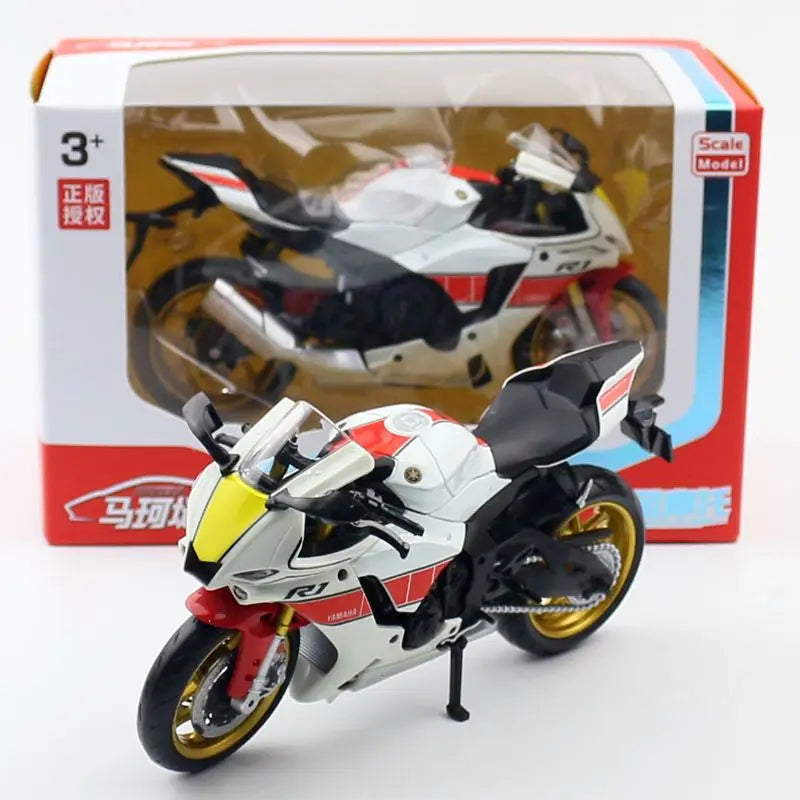 1:12 Yamaha YZF-R1M 60th Anniversary Motorcycle Model Toy Vehicle Collection Autobike Shork-Absorber Off Road Autocycle Toys Car