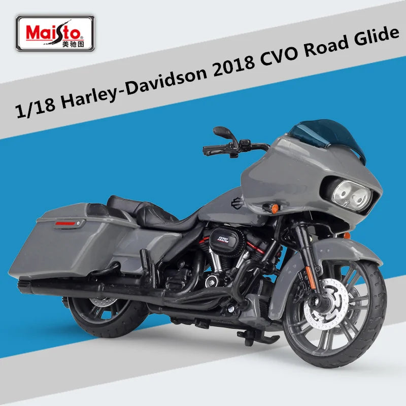Maisto 1:18 Harley Davidson 2018 CVO Road Glide Alloy Racing Motorcycle Model Diecast Street Motorcycle Model Childrens Toy Gift - IHavePaws