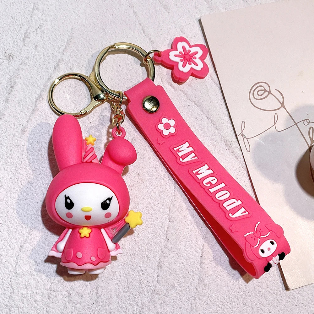 1PC Cute Sanrio Series Keychain For Men Colorful Keyring Accessories For Bag Key Purse Backpack Birthday Gifts SLO 24 - ihavepaws.com