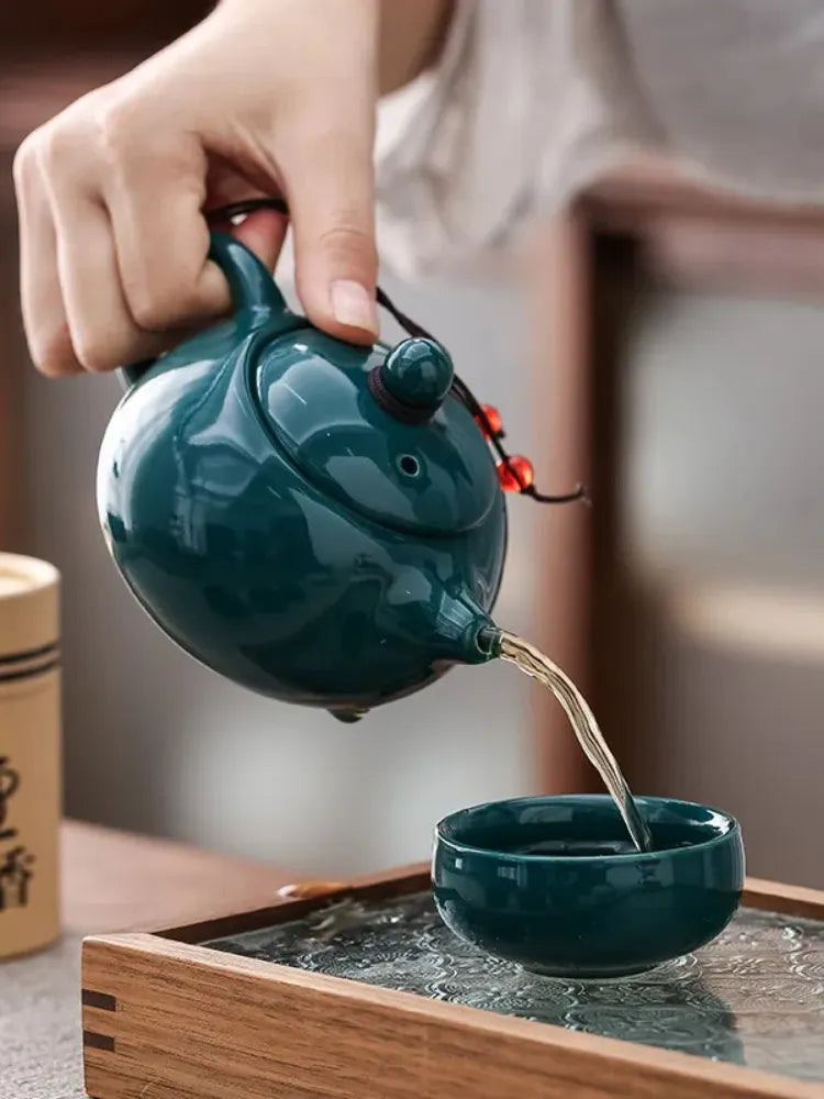 Kung Fu Tea Set Chinese Tea Ceremony Ceramic Set Gift Boxed - IHavePaws