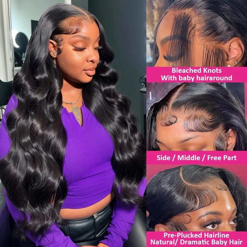 30 Inch HD Lace Front Wigs Body Wave Frontal Wigs for Black Women Glueless 13x4 HD Lace Front Wigs 150% Density Pre Plucked