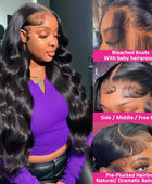 30 Inch HD Lace Front Wigs Body Wave Frontal Wigs for Black Women Glueless 13x4 HD Lace Front Wigs 150% Density Pre Plucked