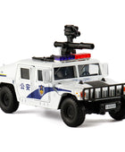 1:32 Hummer H1 Alloy Armored Car Model Diecasts Metal Toy Off-road Vehicles Military Combat Car Model Simulation Childrens Gifts Police white - IHavePaws