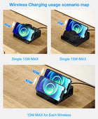Double 15W Wireless Charger Quick Charge USB Charger PD USB C Fast Charger Adapter For iPhone 13 Pro 12 11 Samsung Huawei Xiaomi