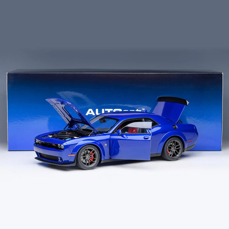 AUTOart 1/18 DODGE CHALLENGER R/T SCAT PACK WIDEBODY 2022 Car Scale Model 71772 Blue - IHavePaws