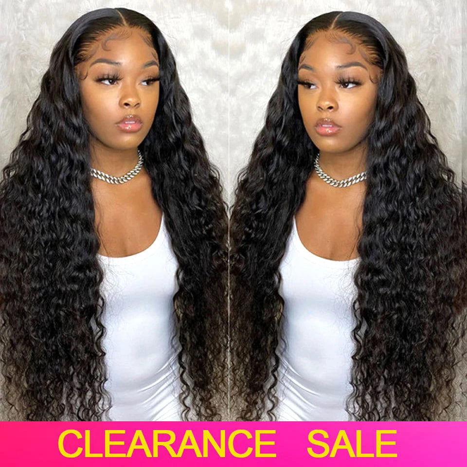 30 34 Inch Deep Wave Frontal Wigs For Women Curly Human Hair Brazilian 13x6 13x4 Wet And Wavy Water Wave Lace Front Wigs