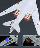 Alloy Tu-160 Strategic Bomber Stealth Fighter Aircraft Airplane Model Metal White Swan Battle Plane Model Sound Light Kids Gifts - IHavePaws
