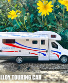 1:30 Diecast Luxury RV Recreational Dining Car Model Metal Camper Van Motorhome Touring Car Model Sound and Light Kids Toys Gift - IHavePaws