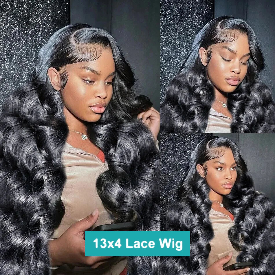 30 Inch HD Transparent 13x4 13x6 Pre Plucked Body Wave Lace Frontal Wig Human Hair Brazilian Lace Front Wig Women