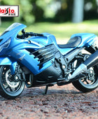 Maisto 1:18 Kawasaki Ninja ZX-14R Alloy Sports Motorcycle Model Simulation Metal Street Racing Motorcycle Model Childrens Gifts Blue retail box - IHavePaws