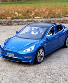 1:32 Tesla Model S 3 Alloy Car Model Simulation Diecasts Metal Toy Car Vehicles Model Collection Sound and Light Childrens Gifts Model 3 Blue - IHavePaws