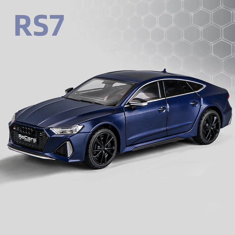 1:24 AUDI RS7 Coupe Alloy Car Model Diecast & Toy Vehicles Metal Toy Car Model High Simulation Sound Light Collection Kids Gifts Blue - IHavePaws