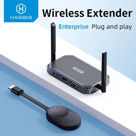 Hagibis Wireless HDMI-compatible Transmitter and Receiver Extender Kit Wireless Display Dongle for TV Camera Streaming Projector - IHavePaws