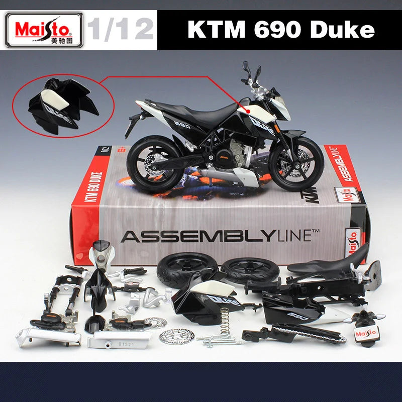 Assembly Version Maisto 1:12 KTM 690 Duke Alloy Sports Motorcycle Model Diecast Metal Racing Motorcycle Model Childrens Toy Gift
