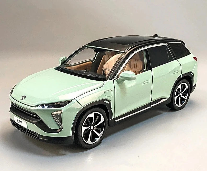 1:24 NIO ES6 SUV Alloy New Energy Car Model Diecasts Metal Toy Vehicles Car Model High Simulation Sound and Light Kids Toys Gift Green - IHavePaws