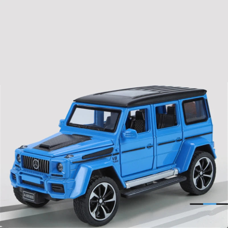1:32 G63 G65 SUV Alloy Car Model Diecasts Metal Off-road Vehicles Car Model Simulation Sound and Light Collection kids Toys Gift Blue - IHavePaws