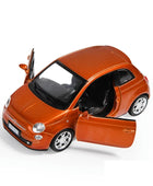 1:32 Fiat 500 Alloy Mini Car Model Diecast Metal Toy Vehicles Car Model High Simulation Miniature Scale Collection Children Gift Orange - IHavePaws
