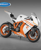 WELLY 1:10 KTM 1190 RC8 R Alloy Racing Motorcycle Model Diecast Metal Street Cross-country Sports Motorcycle Model Kids Toy Gift