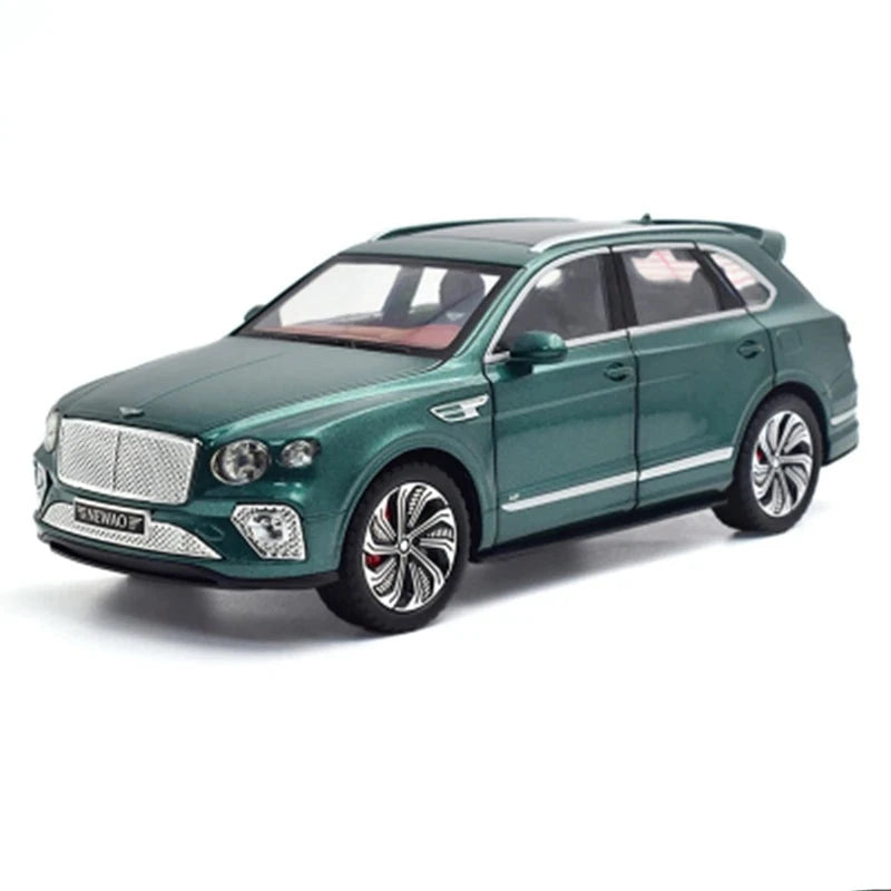 1:24 Bentayga SUV Alloy Luxy Car Model Diecast Metal Toy Vehicles Car Model Simulation Sound and Light Collection Childrens Gift Green - IHavePaws
