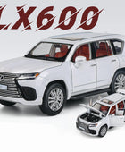 1:32 LX600 SUV Alloy Car Model Diecasts Metal Toy Off-road Vehicles Car Model High Simulation Sound and Light Childrens Toy Gift White - IHavePaws