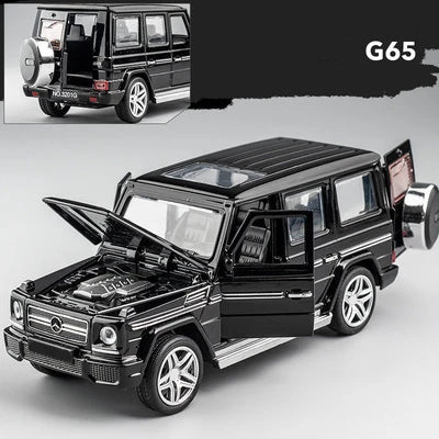 1:32 G65 G63SUV Alloy Car Model Diecasts & Toy Metal Off-road Vehicles Car Model Simulation Sound Light Collection Kids Toy Gift Black - IHavePaws
