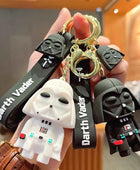 Anime Star Wars Black and White Samurai Handmade Doll Keychain Car Keychain Ring Pendant Luggage Accessories Children's Toys - ihavepaws.com