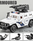 1:24 Alloy Tiger Armored Car Truck Model Diecasts Off-road Vehicles Metal Military Explosion Proof Car Tank Model Kids Toys Gift White - IHavePaws