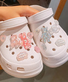 1 Set Glitter Love Bear Novelty Cute Shoe Charms for Croc Shoe Decorations Clogs Sneakers Slippers Accessories Kid Girl Gift B - ihavepaws.com