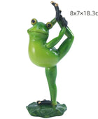 Yoga Frog Statue Resin Figurine Office Home Decoration Desktop Decor Handmade Crafts Sculpture Entrance Wine Cabinet Ornaments Leg lift - IHavePaws