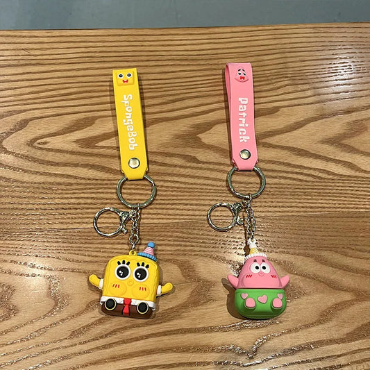 New Creative Funny SpongeBob SquarePants Keychain Cartoon Anime Patrick Star Keychain Jewelry Pendant Children's Toy Party Gift - ihavepaws.com