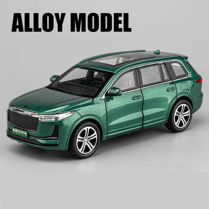 1:32 LEADING IDEAL ONE SUV Alloy New Energy Car Vehicles Model Diecasts Metal Toy Charging Vehicles Model Sound Light Kids Gifts Green - IHavePaws