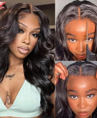 Ready To Wear 5x5 6x4 Lace Closure Wig Body Wave Glueless Wig Human Hair No Glue Pre Cut Lace Wig 180% Density