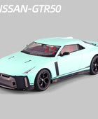 Large Size 1:18 Nissan GTR50 Alloy Sports Car Model Diecast Metal Toy Race Model High Simulation Sound and Light Childrens Gifts Green - IHavePaws