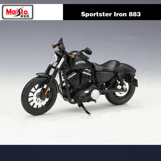 Maisto 1:18 Harley Davidson Sportster Iron 883 Alloy Classic Motorcycle Model Diecasts Metal Race Motorcycle Model Kids Toy Gift