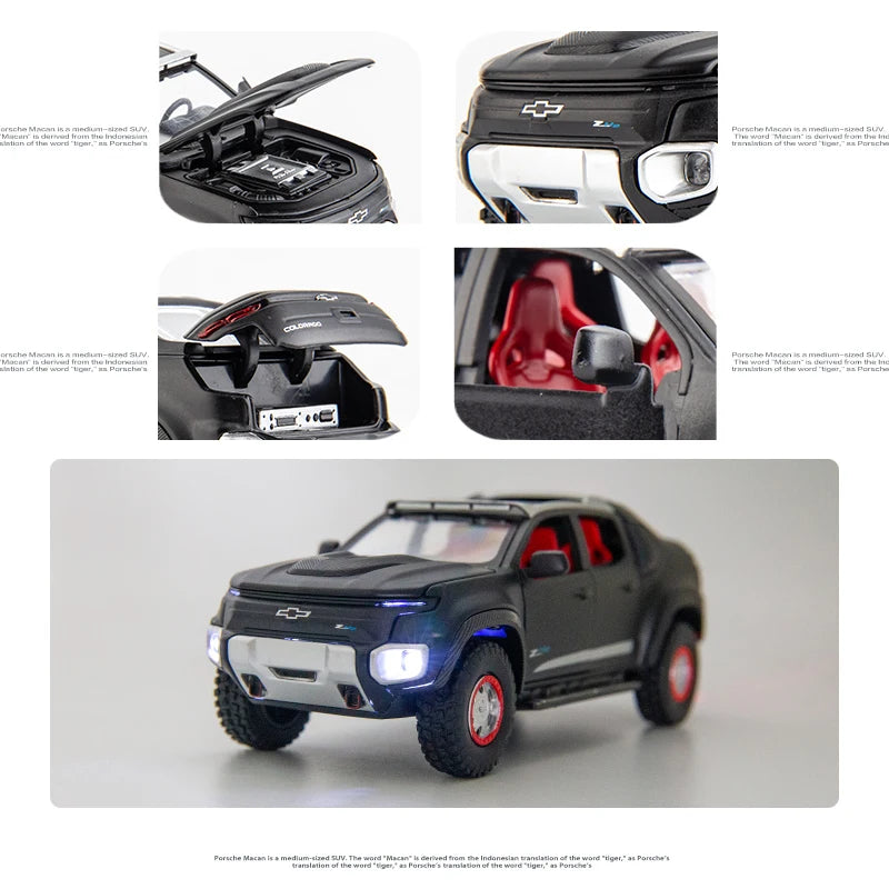 1:32 Chevrolet Colorado ZH2 Alloy Car Model Diecasts Metal Off-road Vehicles Car Model Simulation Sound and Light Kids Toys Gift - IHavePaws