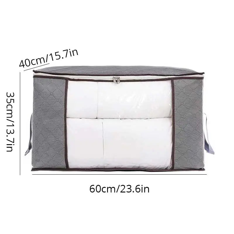 Non-Woven Cotton Quilt Storage Bag Grey - ihavepaws.com