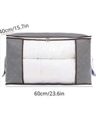 Non-Woven Cotton Quilt Storage Bag Grey - ihavepaws.com