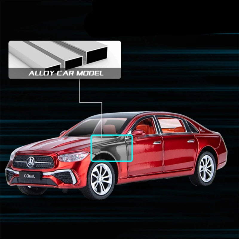 1/24 C260 L C-Class Alloy Car Model Diecasts Metal Toy Vehicles Car Model High Simulation Sound and Light Collection Kids Gifts - IHavePaws