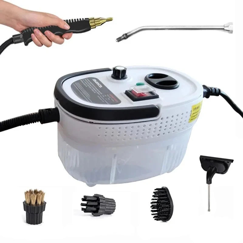 Steam Cleaner 2500W High Pressure Steam Cleaner Handheld High Temperature Steam Cleaner For Home Kitchen Bathroom Car Cleaning White kit / US - IHavePaws